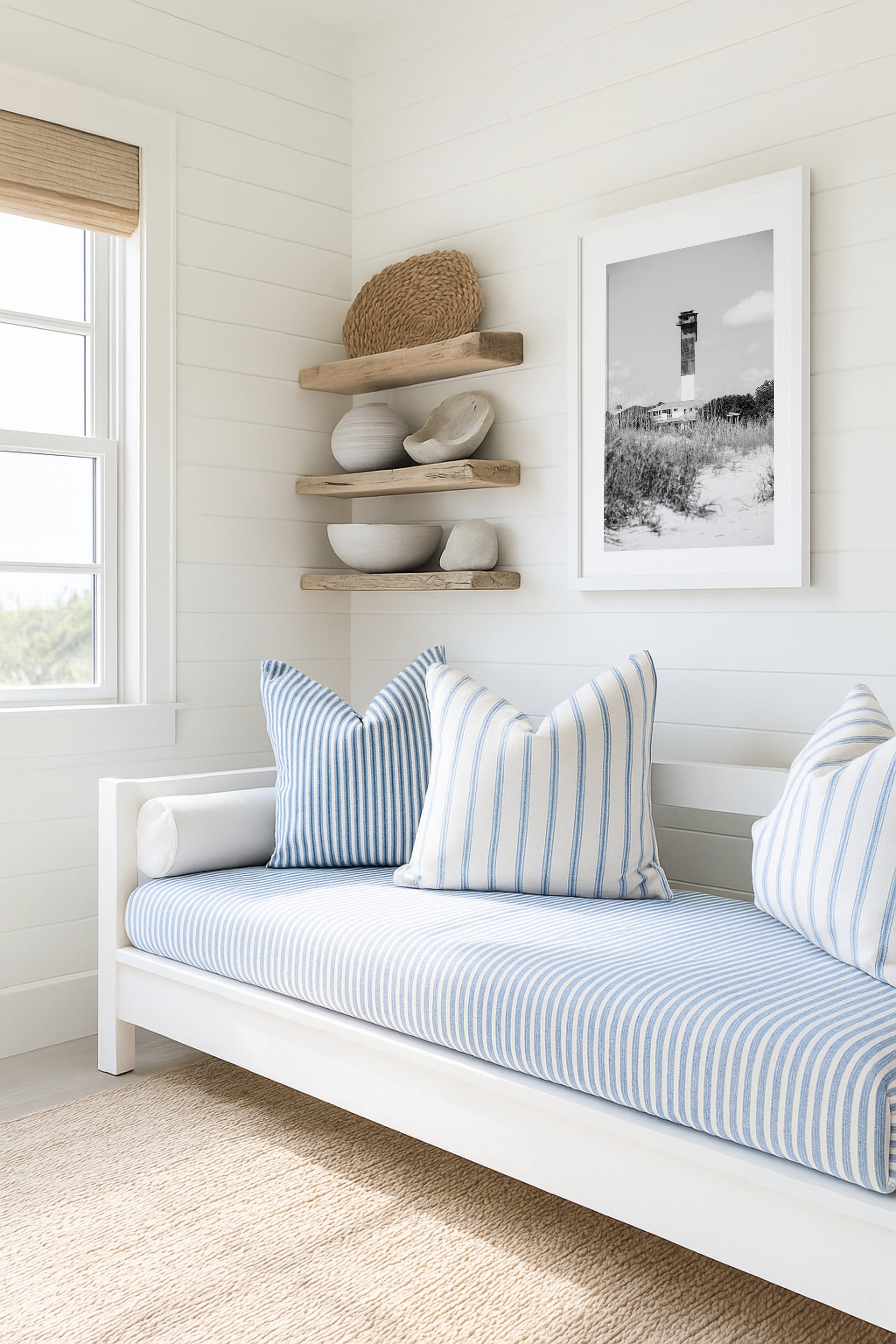 Black and White Sullivan's Island Lighthouse | Charleston Print - Departures Print Shop