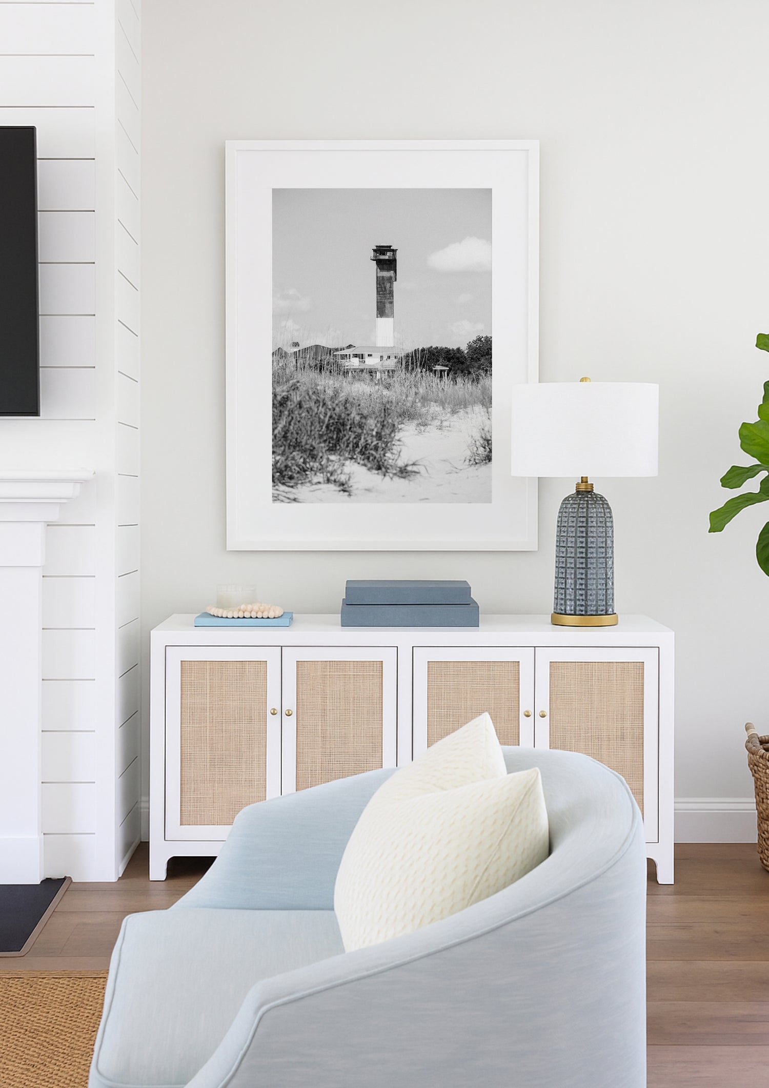 Black and White Sullivan's Island Lighthouse | Charleston Print - Departures Print Shop