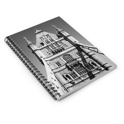 Black and White Tower Bridge London Spiral Notebook - Departures Print Shop