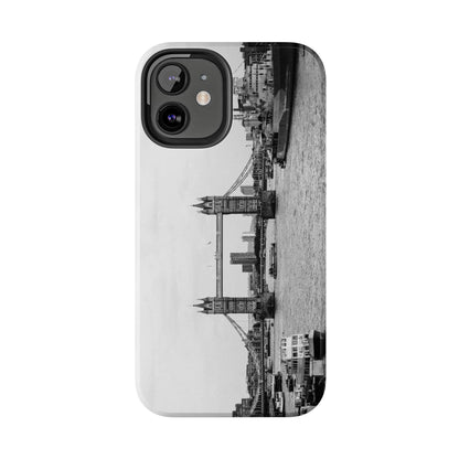 Black and White Tower Bridge Tough Phone Case - Departures Print Shop