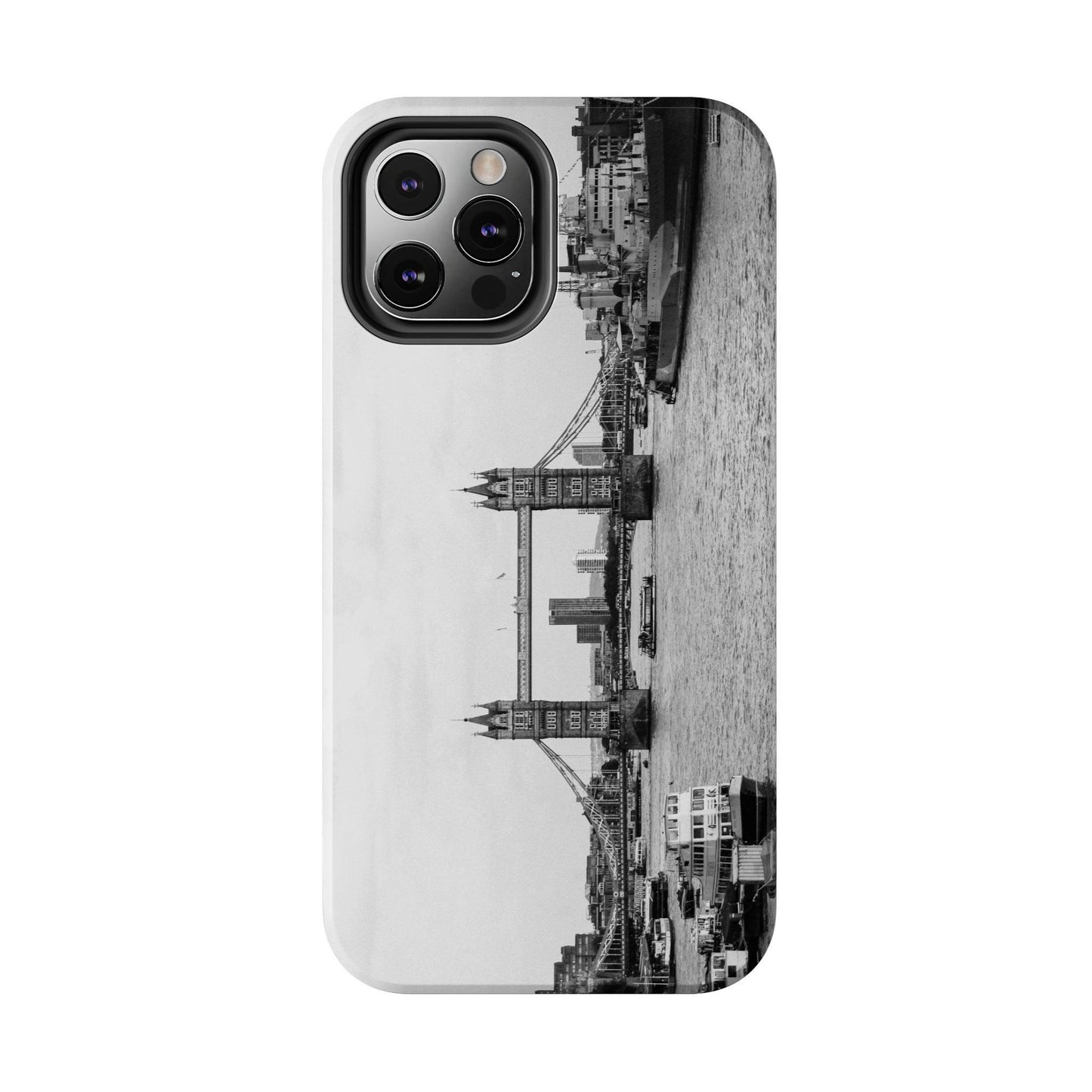 Black and White Tower Bridge Tough Phone Case - Departures Print Shop