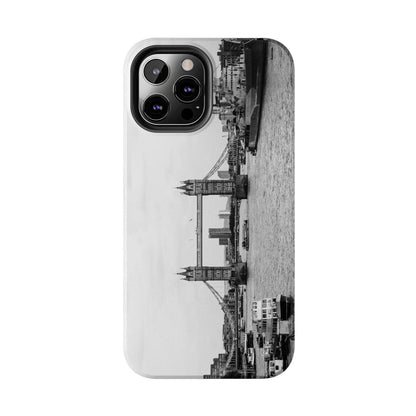 Black and White Tower Bridge Tough Phone Case - Departures Print Shop