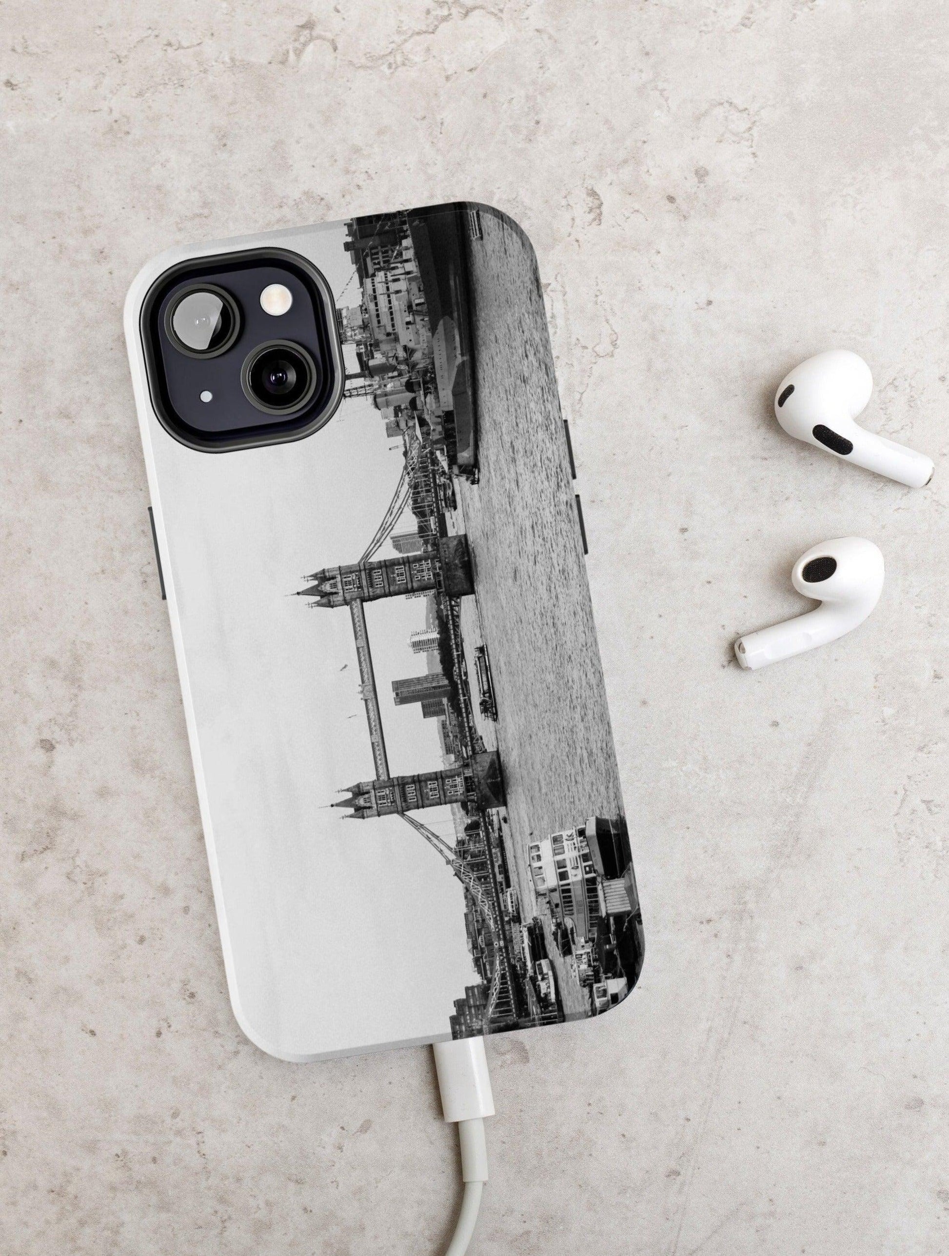 Black and White Tower Bridge Phone Case - Departures Print Shop