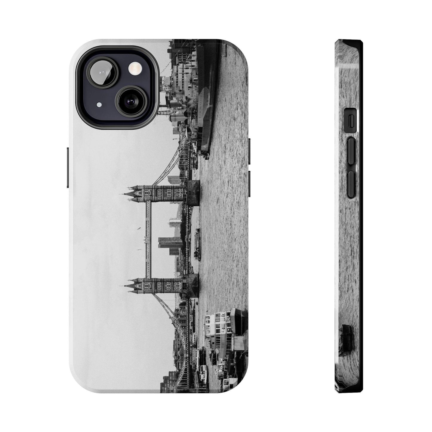 Black and White Tower Bridge Tough Phone Case - Departures Print Shop