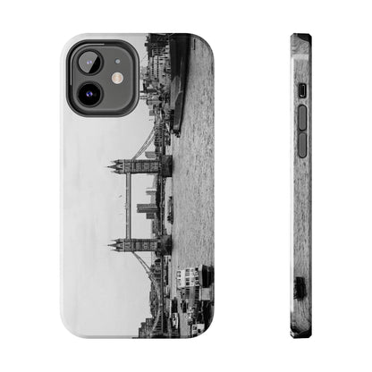 Black and White Tower Bridge Tough Phone Case - Departures Print Shop