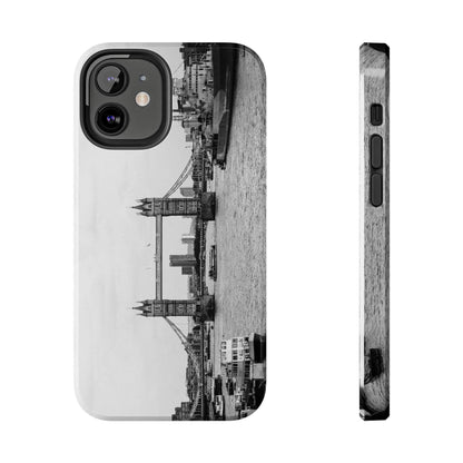 Black and White Tower Bridge Tough Phone Case - Departures Print Shop