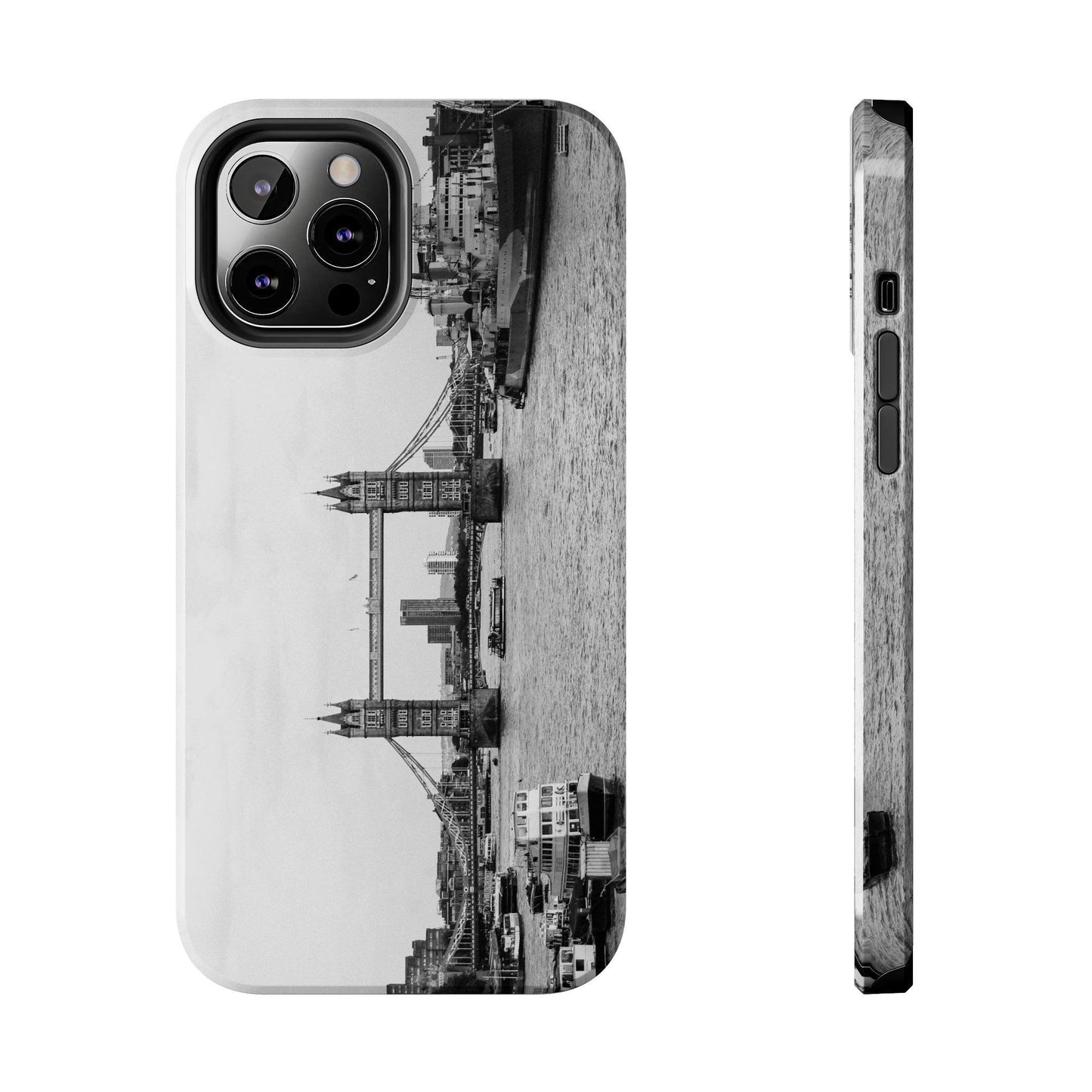 Black and White Tower Bridge Tough Phone Case - Departures Print Shop