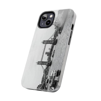 Black and White Tower Bridge Tough Phone Case - Departures Print Shop