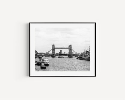 Black and White Tower Bridge Photography Print | London Photography Print - Departures Print Shop
