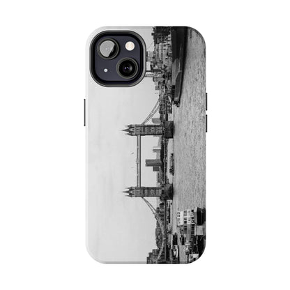 Black and White Tower Bridge Tough Phone Case - Departures Print Shop