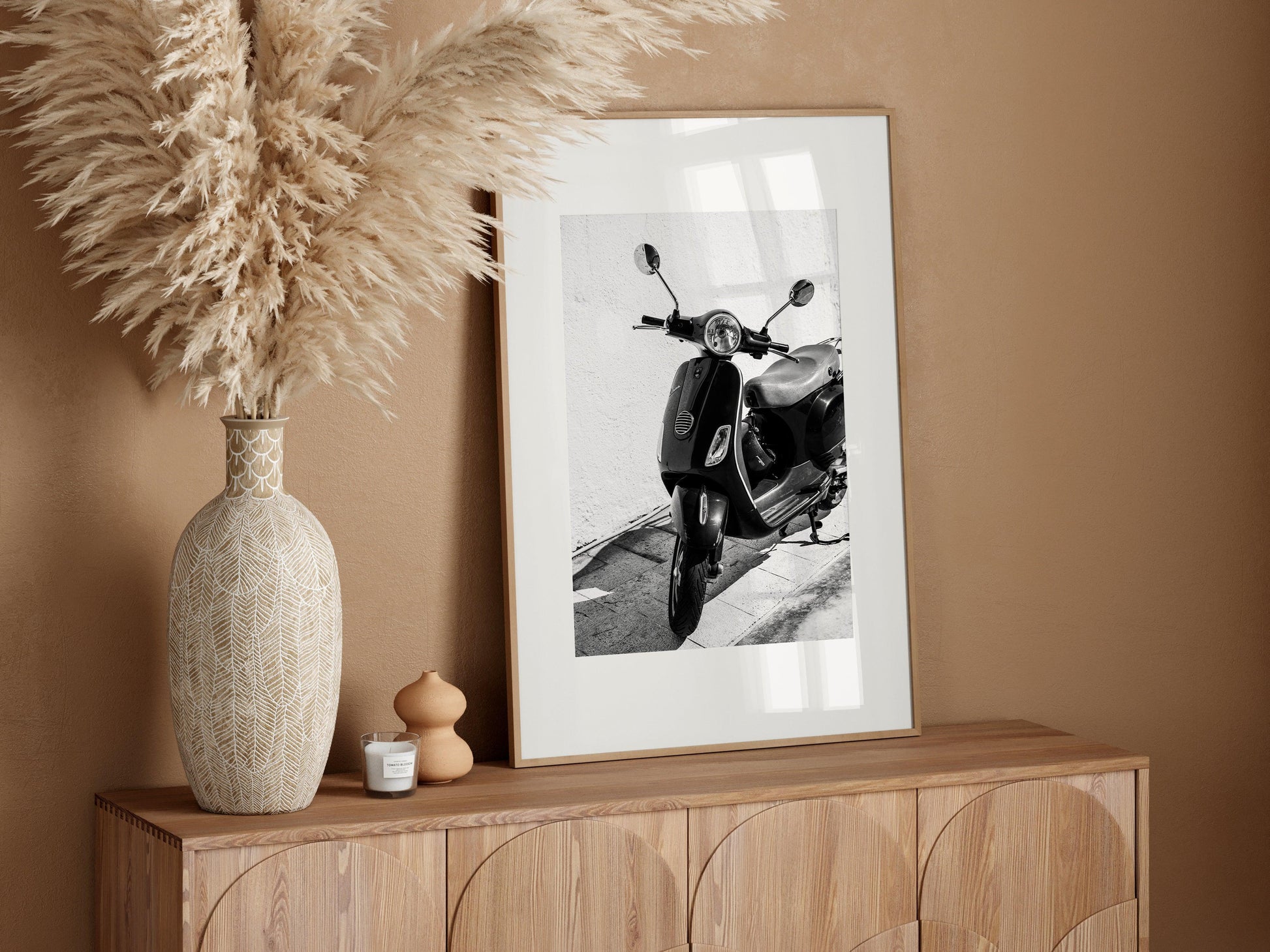 Black and White Vespa Scooter | Italy Photography Print - Departures Print Shop