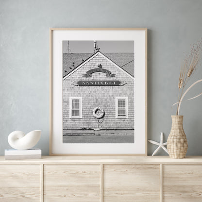 Black and White Welcome to Nantucket Print
