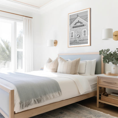 Black and White Welcome to Nantucket Print