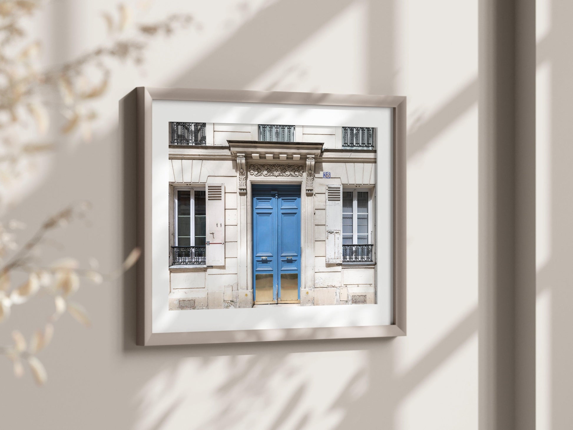 Blue Paris Door Print II | Paris Photography Print - Departures Print Shop