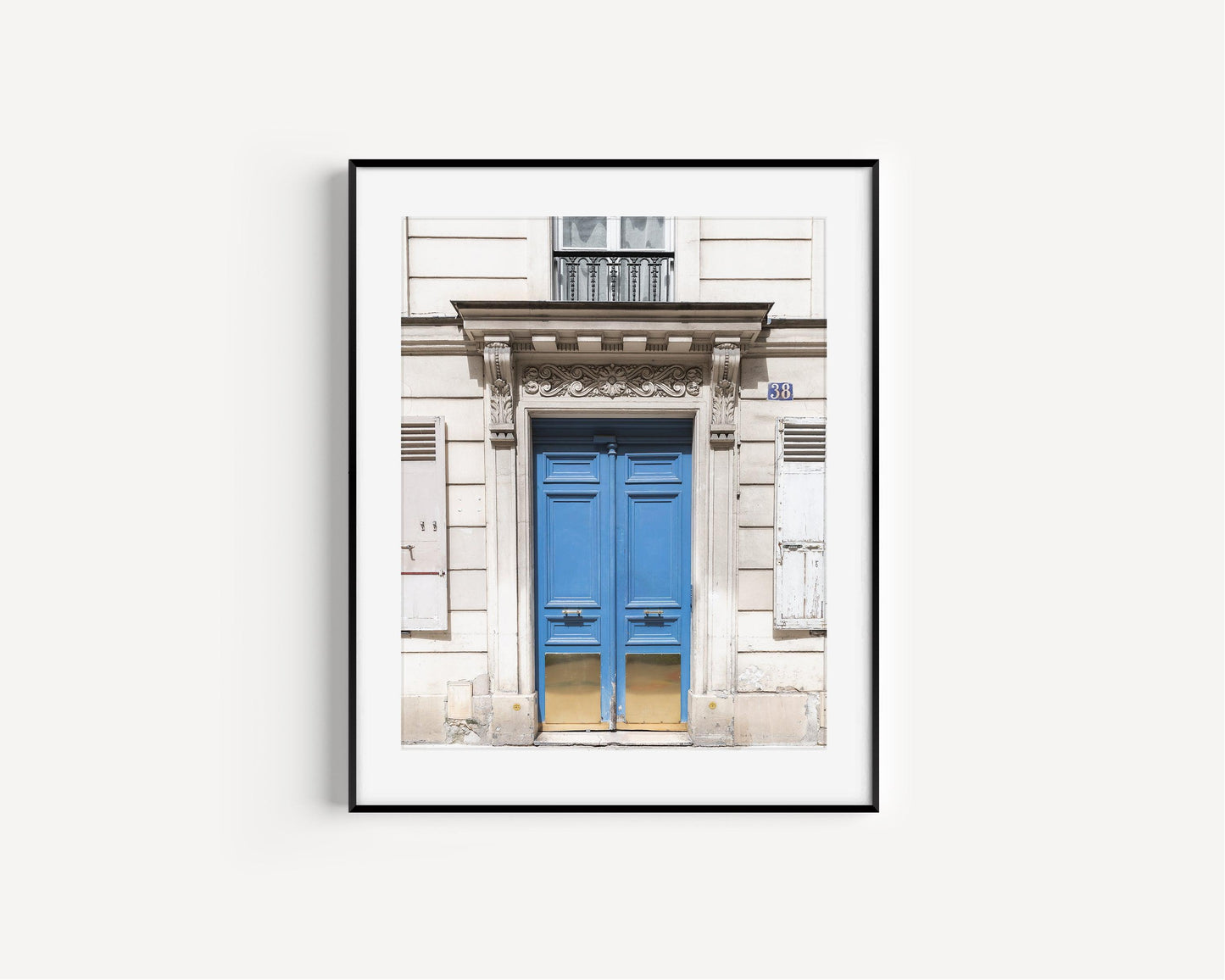Blue Paris Door Print | Paris Photography Print - Departures Print Shop