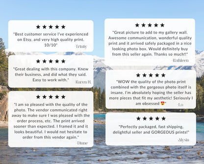 5-Star Departures Print Shop Reviews for Canada Collection