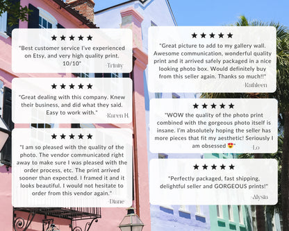 5-Star Reviews for Departures Print Shop Charleston Collection