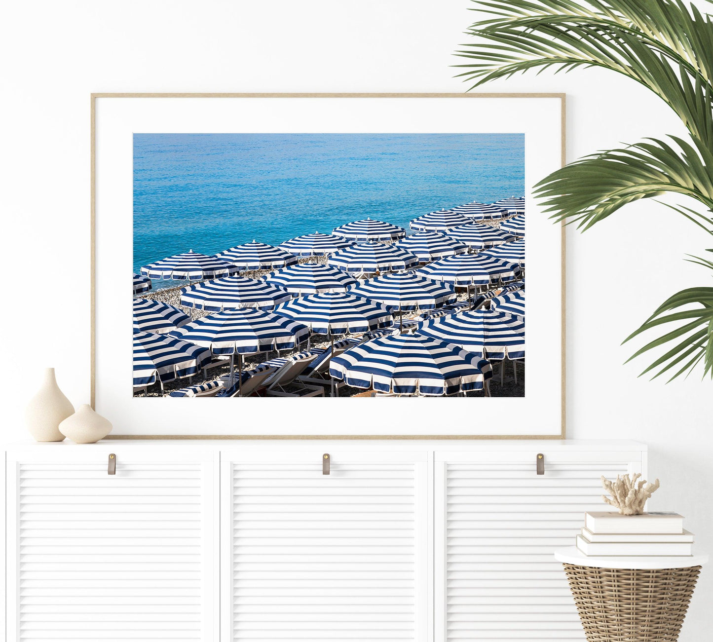 Cote d'Azur Beach Club Umbrellas IV | French Riviera Photography Print - Departures Print Shop