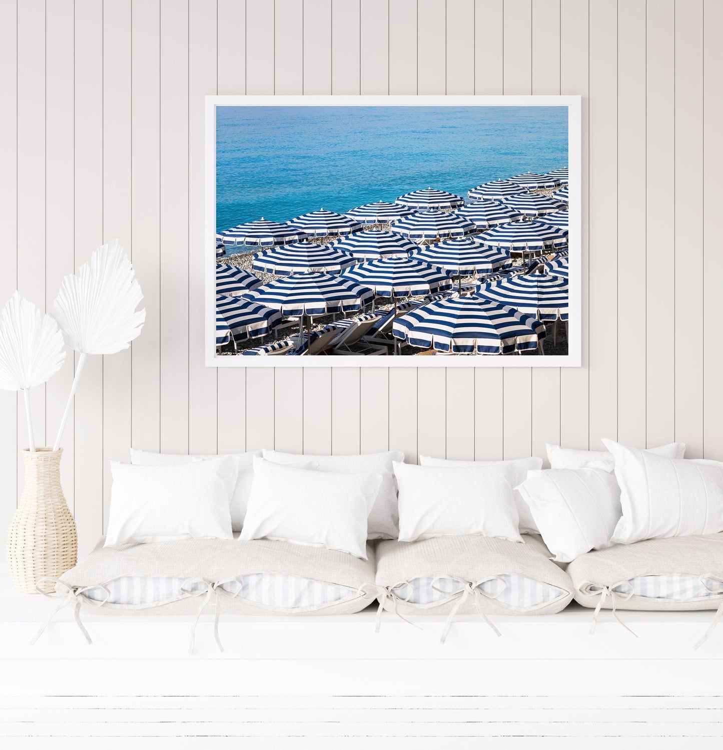 Cote d'Azur Beach Club Umbrellas IV | French Riviera Photography Print - Departures Print Shop