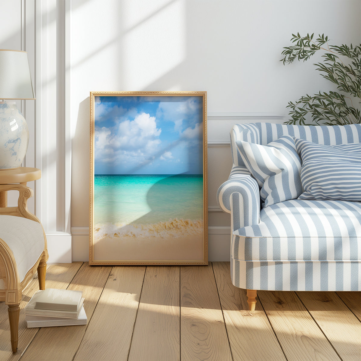 Eagle Beach Aruba Ocean Print – Turquoise Caribbean Beach Wall Art