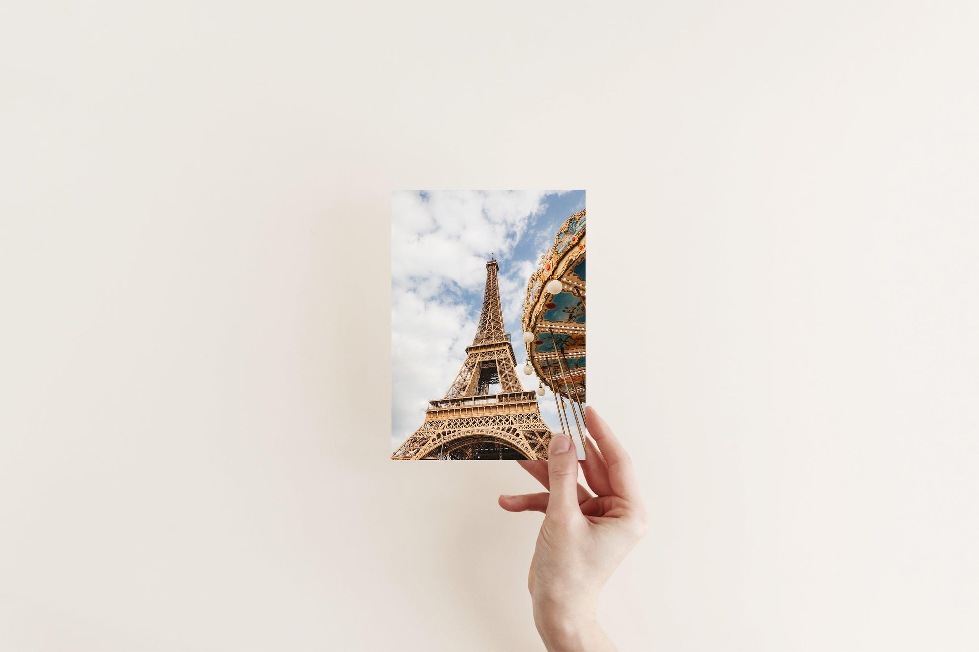 Eiffel Tower Carousel Paris Photography Print - Departures Print Shop