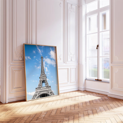 Eiffel Tower Clear Blue Skies II | Paris Print - Departures Print Shop