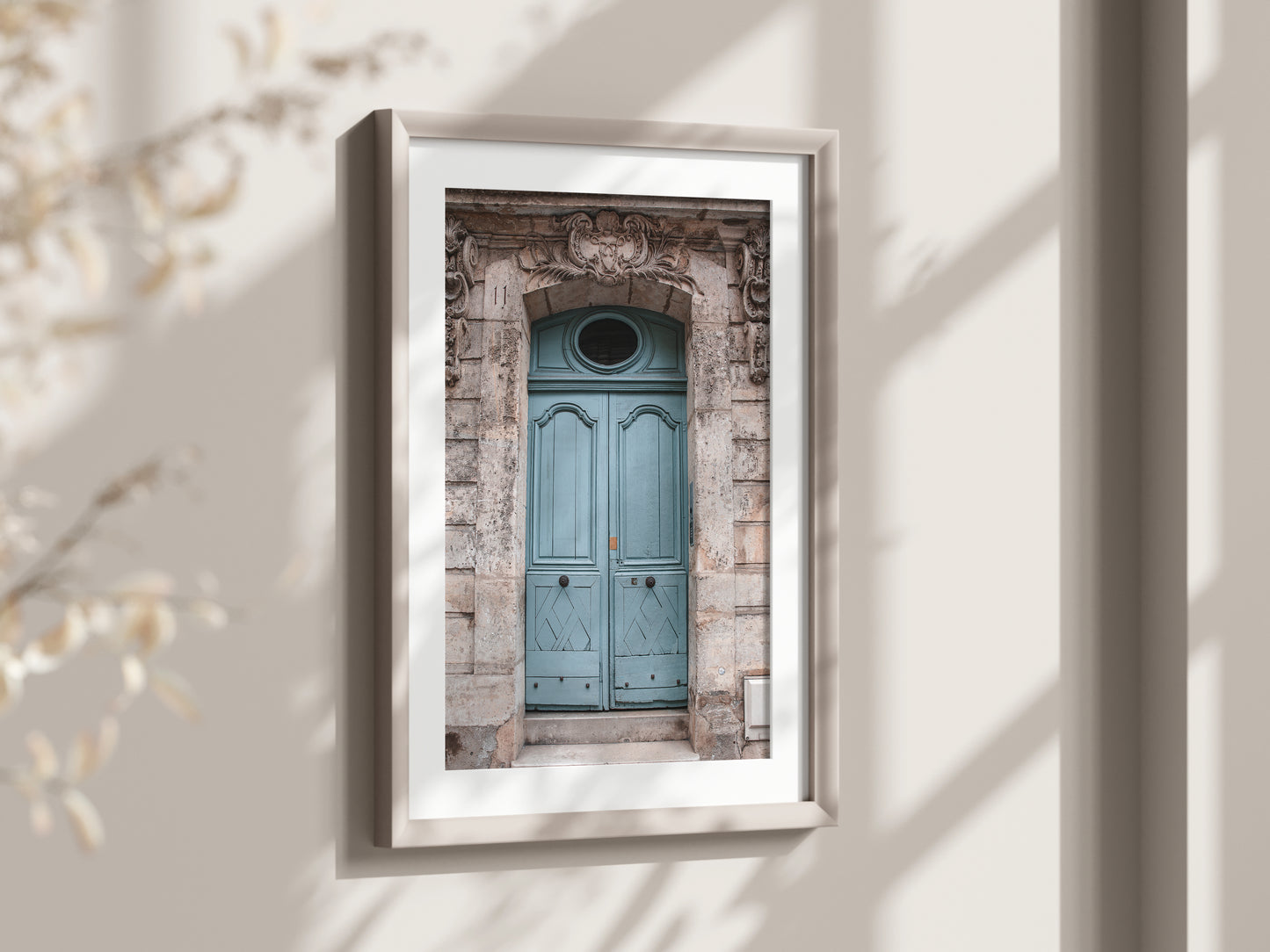 French Blue Paris Door Print