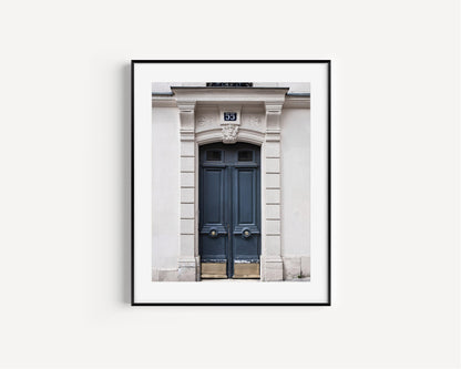 Gray Paris Door Print | Paris Photography Print - Departures Print Shop