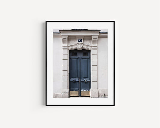 Gray Paris Door Print | Paris Photography Print - Departures Print Shop