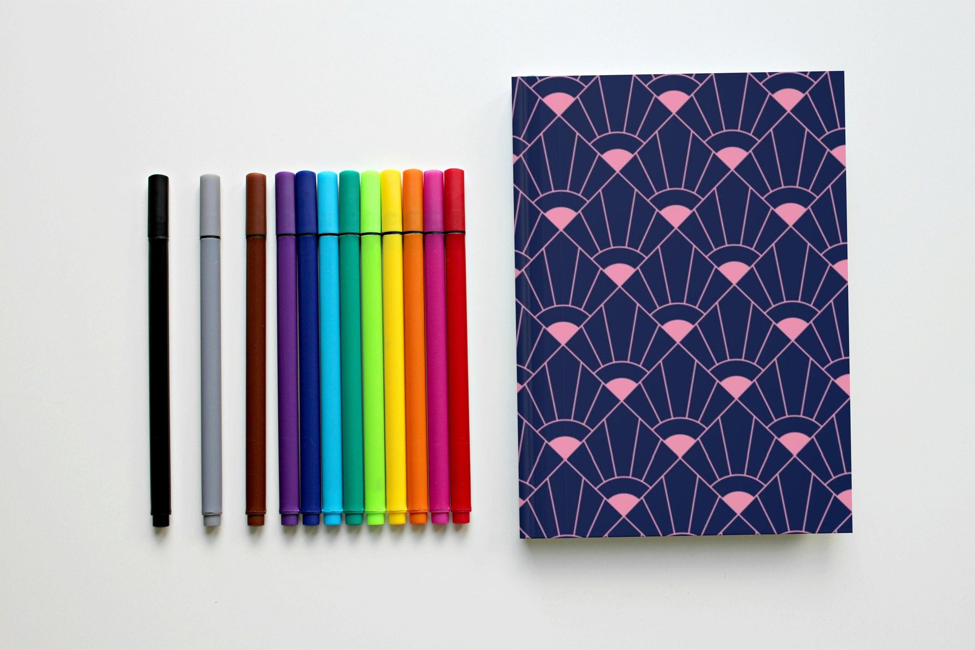 Hidden Gem | Geometric Print Hardcover Notebook - Departures Print Shop