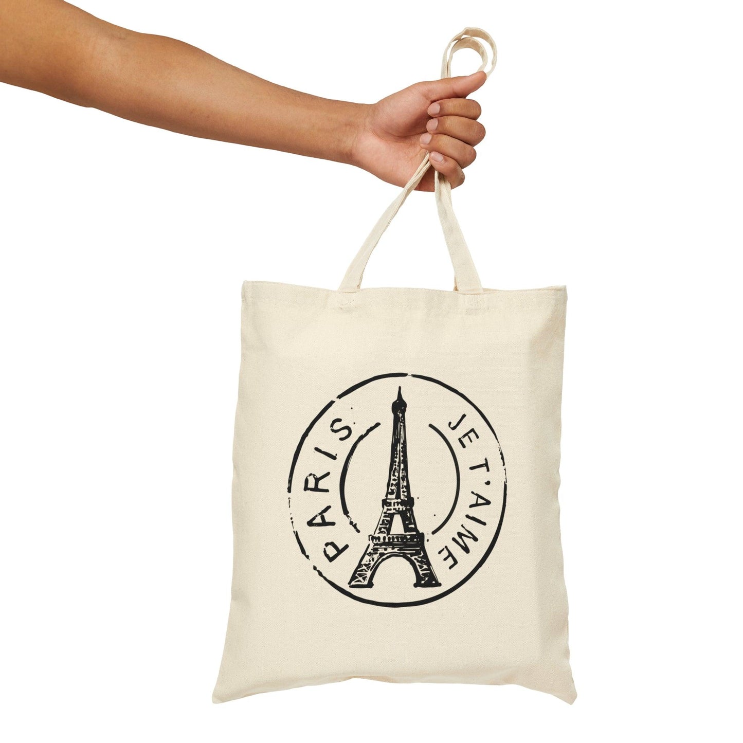 Je T'aime Paris Canvas Tote Bag - Departures Print Shop