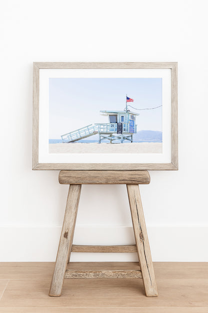 Lifeguard Station Beach Print - Departures Print Shop