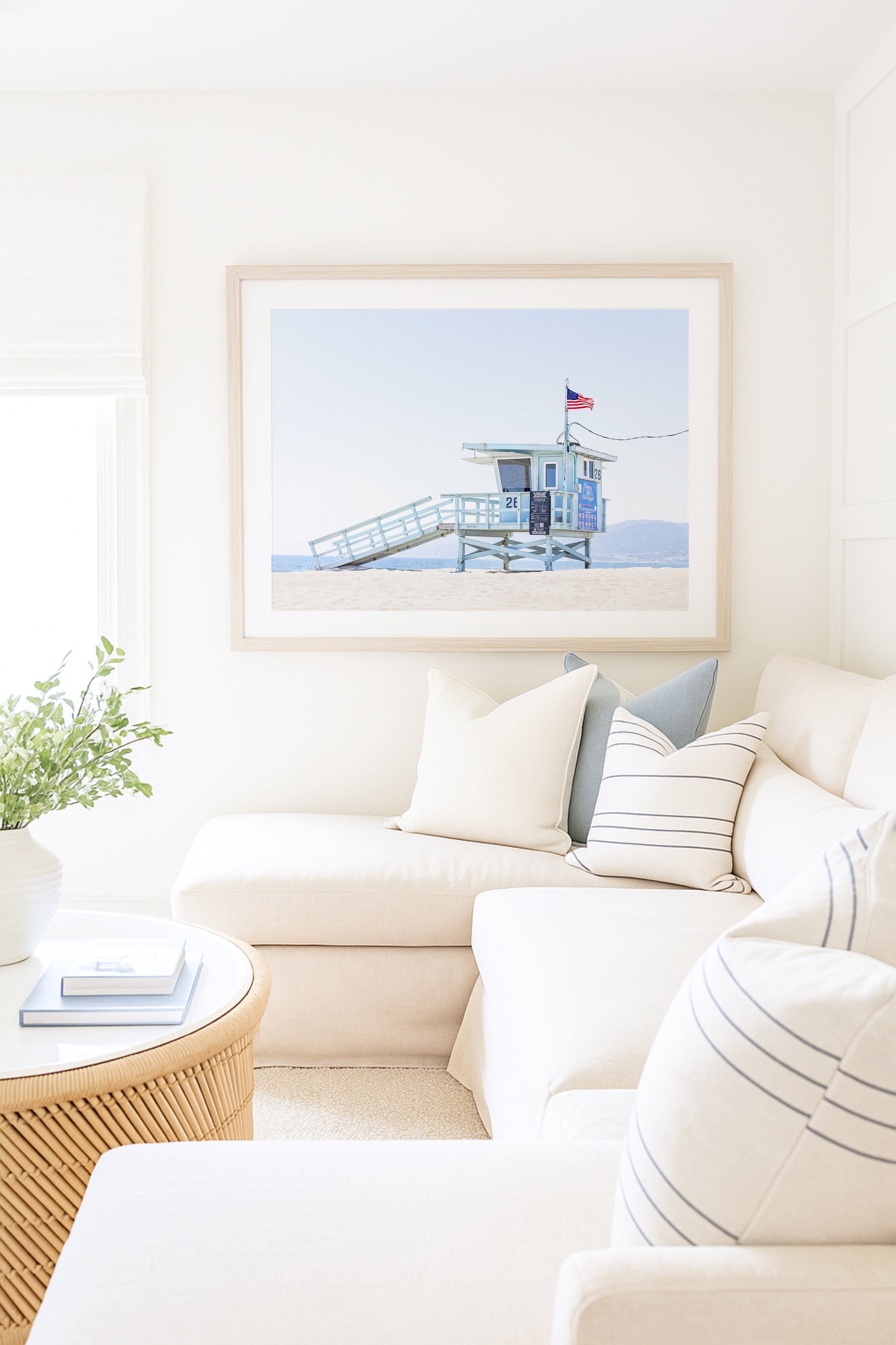 Lifeguard Station Beach Print - Departures Print Shop