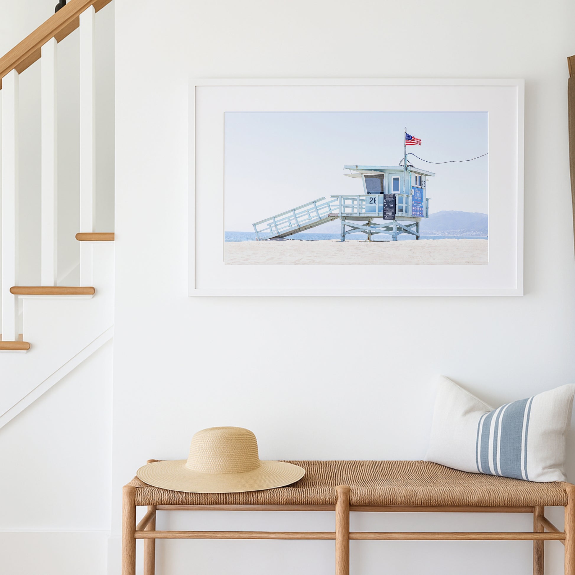 Lifeguard Station Beach Print - Departures Print Shop