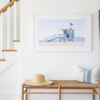 Lifeguard Station Beach Print - Departures Print Shop