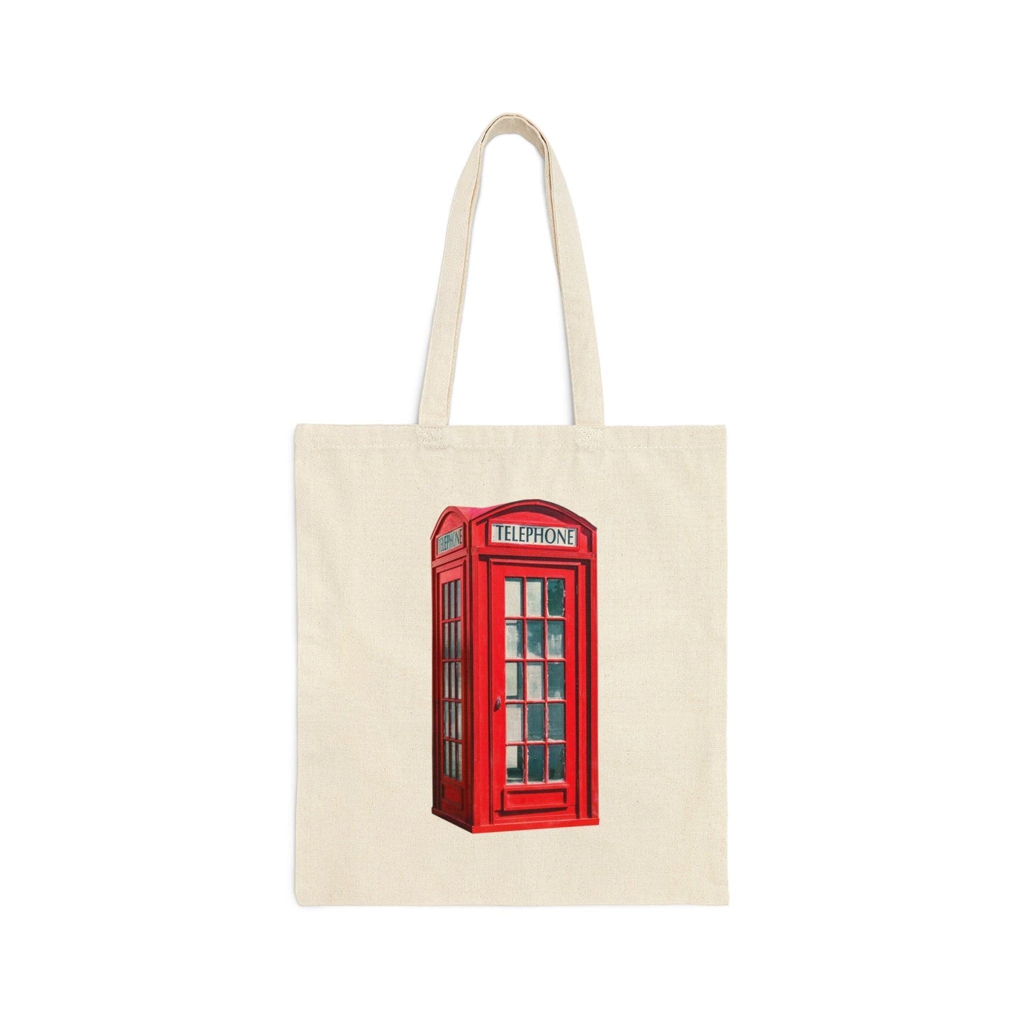 London Phone Booth Canvas Tote Bag - Departures Print Shop