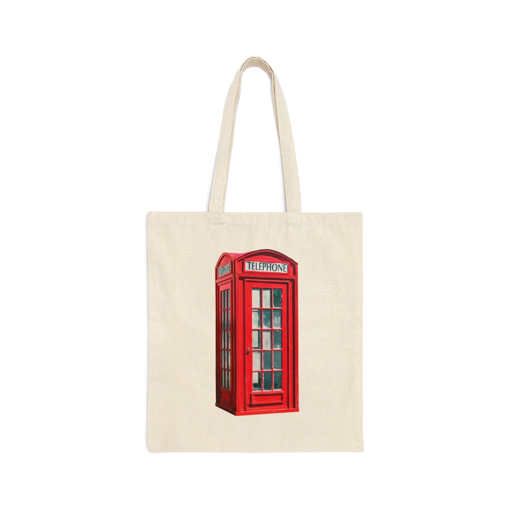 London Phone Booth Canvas Tote Bag - Departures Print Shop