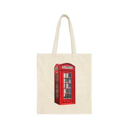 London Phone Booth Canvas Tote Bag - Departures Print Shop