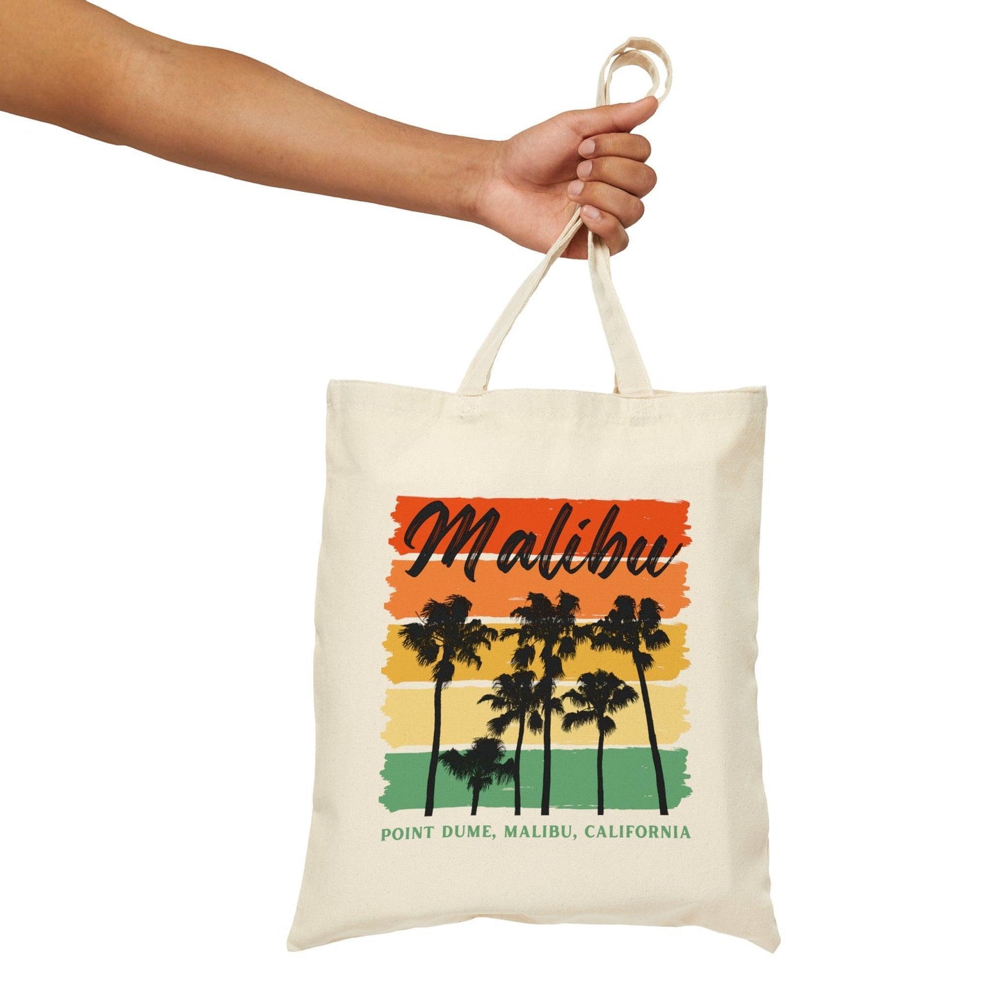 Malibu California Canvas Tote Bag - Departures Print Shop