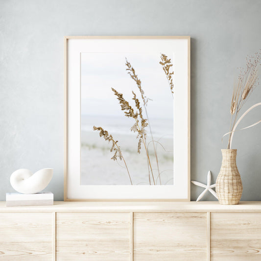 Sea Oats Neutral Beach Print II