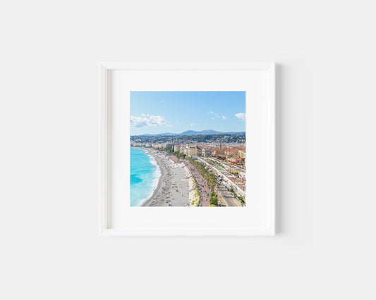 Nice France Skyline Square Print | Cote d'Azur Photography Print - Departures Print Shop