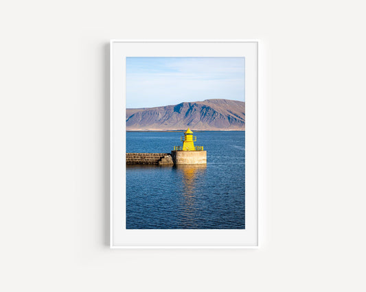 Nordurgardi Lighthouse Old Harbour Reykjavik II | Iceland Photography Print - Departures Print Shop