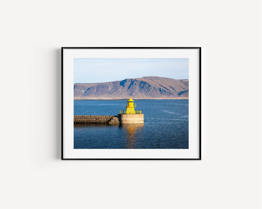 Nordurgardi Lighthouse Old Harbour Reykjavik III | Iceland Photography Print - Departures Print Shop