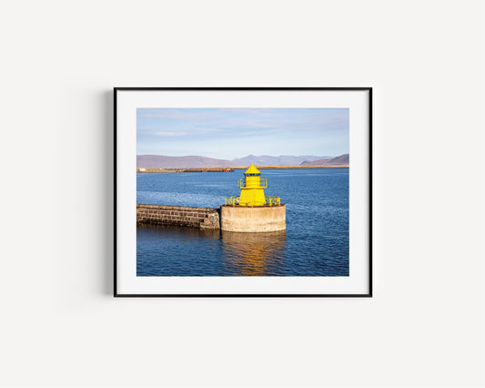 Nordurgardi Lighthouse Old Harbour Reykjavik | Iceland Photography Print - Departures Print Shop