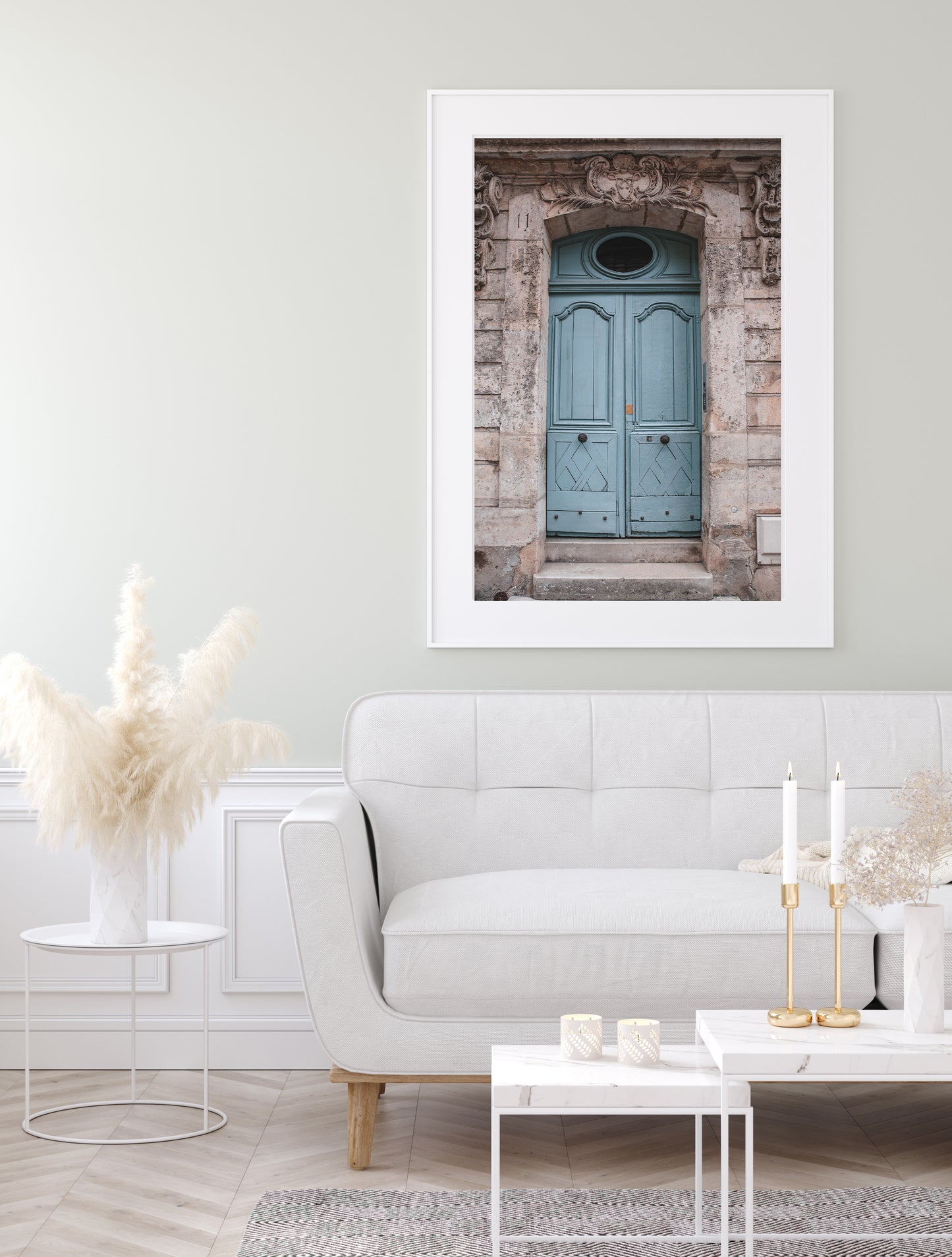 French Blue Paris Door Print