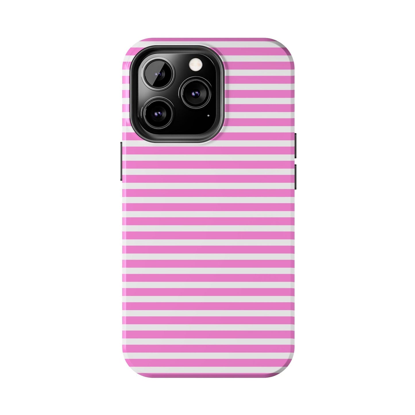 Pink and White Striped Phone Case - Departures Print Shop