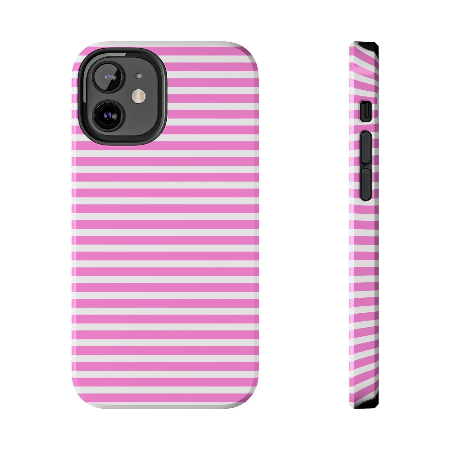 Pink and White Striped Phone Case - Departures Print Shop