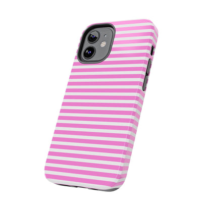 Pink and White Striped Phone Case - Departures Print Shop