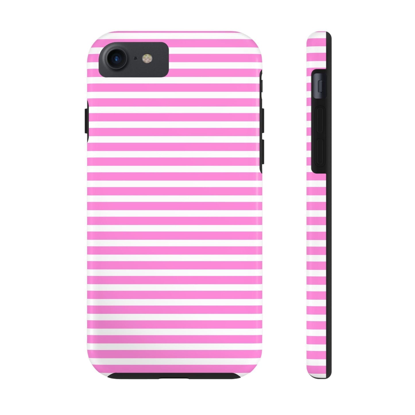 Pink and White Striped Phone Case - Departures Print Shop