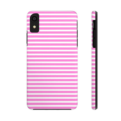 Pink and White Striped Phone Case - Departures Print Shop